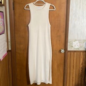Lacausa Cream Knit Maxi Dress Sz XS